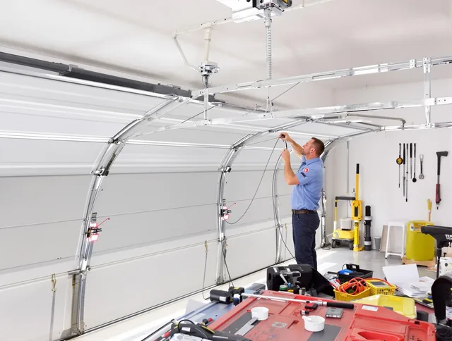 Garage door cable repair service by Shelton Garage Door Repair in Shelton