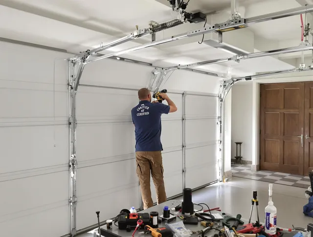 Shelton Garage Door Repair certified technician performing precision garage door repair in Shelton