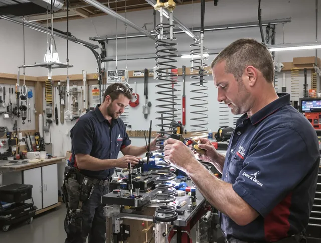 Garage door spring repair service by Shelton Garage Door Repair in Shelton